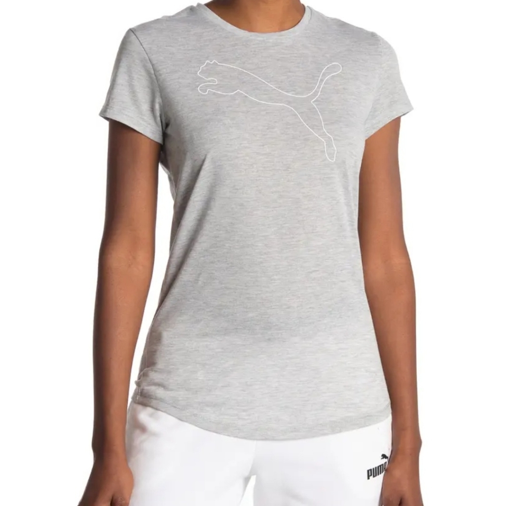 Puma || (large) Light Gray Moisture Wick Active Tee